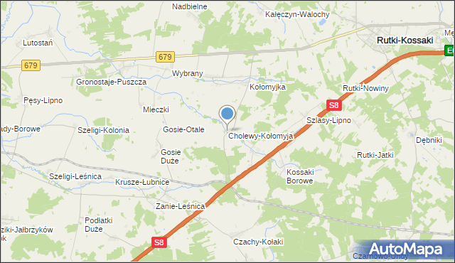 mapa Cholewy-Kołomyja, Cholewy-Kołomyja na mapie Targeo